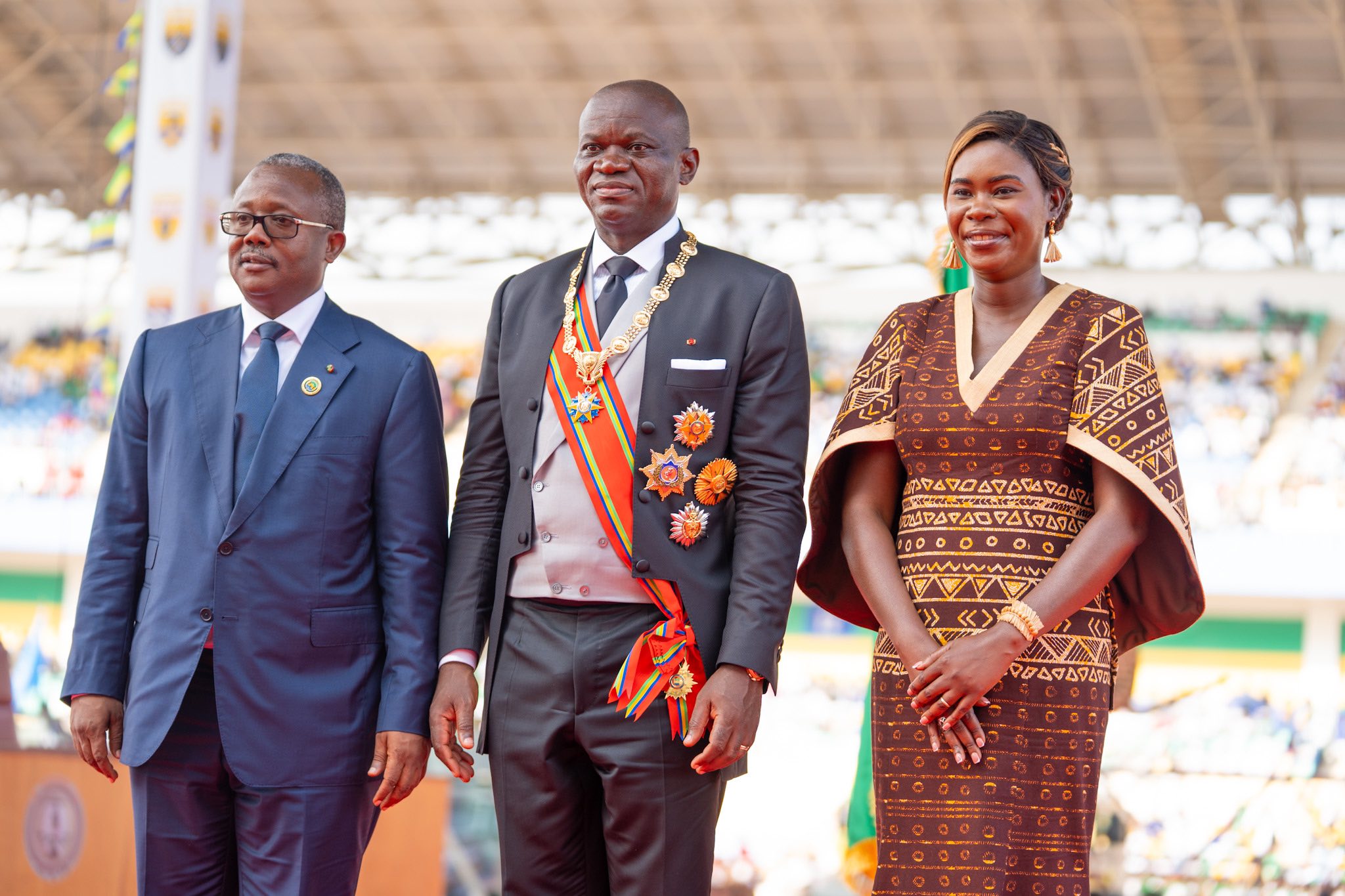 Le Président Oligui Nguema prononçant son discours d'investiture